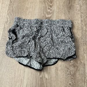 black and white shorts